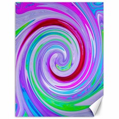 Groovy Abstract Red Swirl On Purple And Pink Canvas 12  X 16  by myrubiogarden