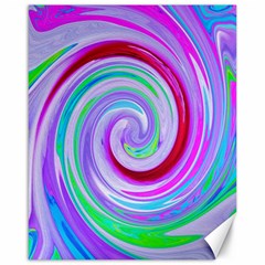 Groovy Abstract Red Swirl On Purple And Pink Canvas 16  X 20  by myrubiogarden