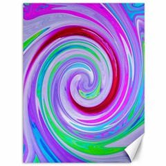 Groovy Abstract Red Swirl On Purple And Pink Canvas 36  X 48  by myrubiogarden