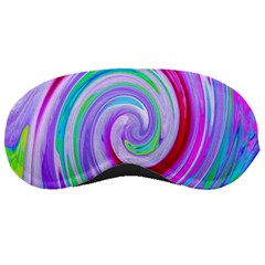 Groovy Abstract Red Swirl On Purple And Pink Sleeping Masks by myrubiogarden