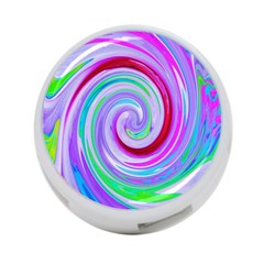 Groovy Abstract Red Swirl On Purple And Pink 4-port Usb Hub (one Side) by myrubiogarden