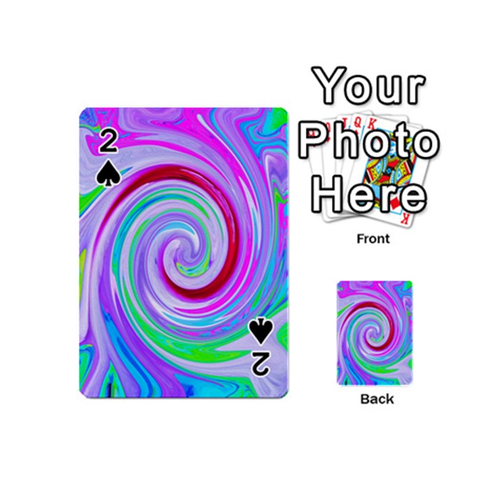 Groovy Abstract Red Swirl On Purple And Pink Playing Cards 54 (Mini)