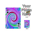 Groovy Abstract Red Swirl On Purple And Pink Playing Cards 54 (Mini) Front - SpadeQ