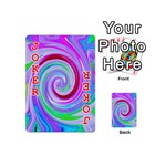 Groovy Abstract Red Swirl On Purple And Pink Playing Cards 54 (Mini) Front - Joker2