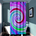 Groovy Abstract Red Swirl On Purple And Pink Shower Curtain 36  x 72  (Stall)  Curtain(36 X72 ) - 33.26 x66.24  Curtain(36 X72 )