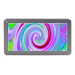 Groovy Abstract Red Swirl On Purple And Pink Memory Card Reader (mini) by myrubiogarden