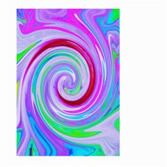 Groovy Abstract Red Swirl On Purple And Pink Large Garden Flag (two Sides) by myrubiogarden