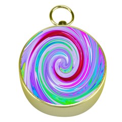 Groovy Abstract Red Swirl On Purple And Pink Gold Compasses by myrubiogarden