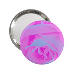 Perfect Hot Pink And Light Blue Rose Detail 2 25  Handbag Mirrors by myrubiogarden