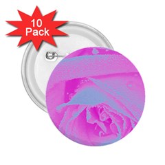 Perfect Hot Pink And Light Blue Rose Detail 2 25  Buttons (10 Pack)  by myrubiogarden