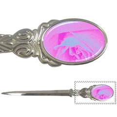 Perfect Hot Pink And Light Blue Rose Detail Letter Opener by myrubiogarden