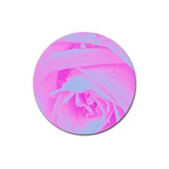 Perfect Hot Pink And Light Blue Rose Detail Magnet 3  (round) by myrubiogarden