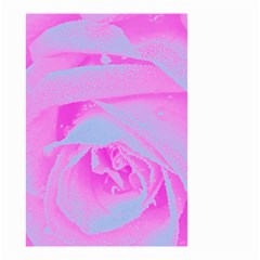 Perfect Hot Pink And Light Blue Rose Detail Small Garden Flag (two Sides) by myrubiogarden