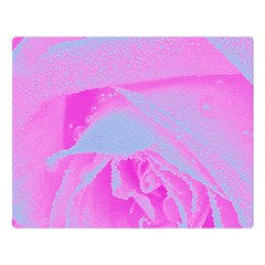 Perfect Hot Pink And Light Blue Rose Detail Double Sided Flano Blanket (large)  by myrubiogarden