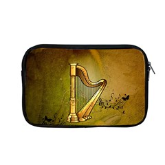 Wonderful Golden Harp On Vintage Background Apple Macbook Pro 13  Zipper Case by FantasyWorld7