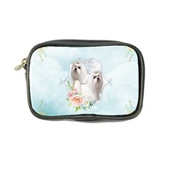 Cute Little Maltese With Flowers Coin Purse by FantasyWorld7