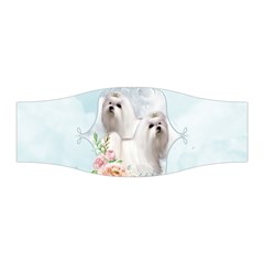 Cute Little Maltese With Flowers Stretchable Headband