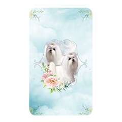 Cute Little Maltese With Flowers Memory Card Reader (rectangular) by FantasyWorld7