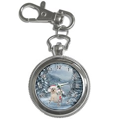 Christmas, Cute Dogs And Squirrel With Christmas Hat Key Chain Watches by FantasyWorld7