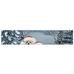 Christmas, Cute Dogs And Squirrel With Christmas Hat Small Flano Scarf by FantasyWorld7