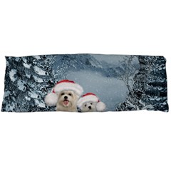 Christmas, Cute Dogs And Squirrel With Christmas Hat Body Pillow Case (dakimakura) by FantasyWorld7