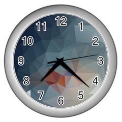 Triangle Geometry Trigonometry Wall Clock (silver) by Mariart