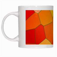 Background Pattern Orange Mosaic White Mugs by Mariart