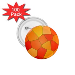 Background Pattern Orange Mosaic 1 75  Buttons (100 Pack) 