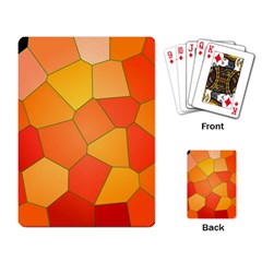 Background Pattern Orange Mosaic Playing Cards Single Design by Mariart