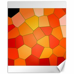 Background Pattern Orange Mosaic Canvas 16  X 20  by Mariart