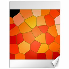 Background Pattern Orange Mosaic Canvas 36  X 48  by Mariart