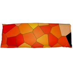 Background Pattern Orange Mosaic Body Pillow Case (dakimakura) by Mariart