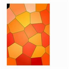 Background Pattern Orange Mosaic Small Garden Flag (two Sides) by Mariart