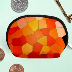 Background Pattern Orange Mosaic Accessory Pouch (medium) by Mariart