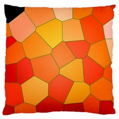 Background Pattern Orange Mosaic Standard Flano Cushion Case (one Side) by Mariart