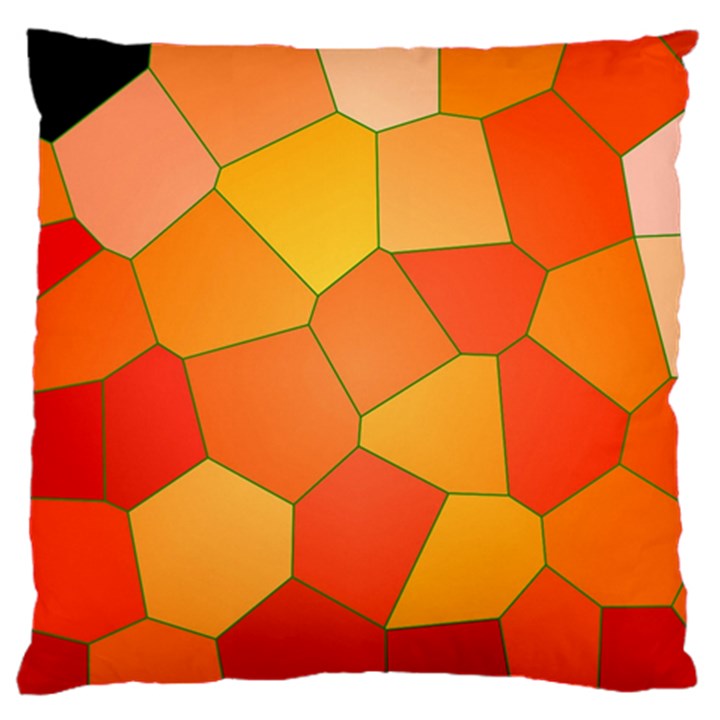 Background Pattern Orange Mosaic Standard Flano Cushion Case (Two Sides)