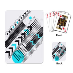 Green Geometric Abstract Playing Cards Single Design by Mariart