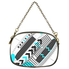 Green Geometric Abstract Chain Purse (two Sides) by Mariart