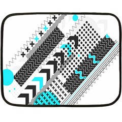 Green Geometric Abstract Double Sided Fleece Blanket (mini) 