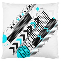 Green Geometric Abstract Large Cushion Case (one Side) by Mariart