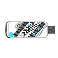 Green Geometric Abstract Portable Usb Flash (two Sides) by Mariart