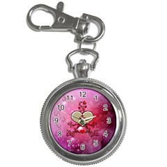 Wonderful Hearts With Floral Elements Key Chain Watches by FantasyWorld7