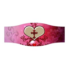 Wonderful Hearts With Floral Elements Stretchable Headband by FantasyWorld7