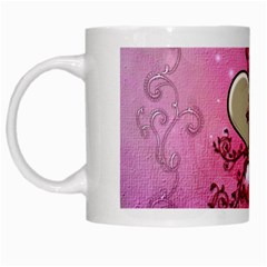 Wonderful Hearts With Floral Elements White Mugs by FantasyWorld7