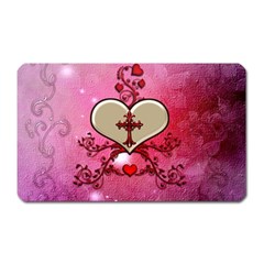 Wonderful Hearts With Floral Elements Magnet (rectangular) by FantasyWorld7