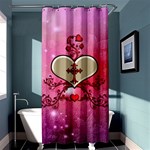 Wonderful Hearts With Floral Elements Shower Curtain 36  x 72  (Stall)  Curtain(36 X72 ) - 33.26 x66.24  Curtain(36 X72 )