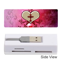 Wonderful Hearts With Floral Elements Memory Card Reader (stick) by FantasyWorld7