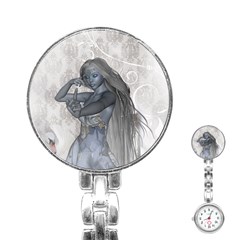 Beautiful Fairy With Swan Stainless Steel Nurses Watch by FantasyWorld7