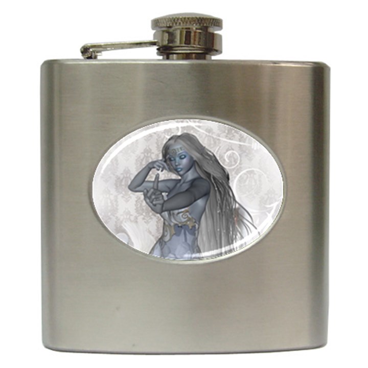 Beautiful Fairy With Swan Hip Flask (6 oz)