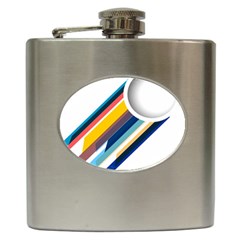 Vector Geometric Polygons And Circles Hip Flask (6 Oz) by Mariart